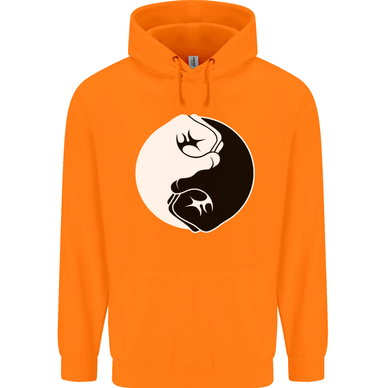 Taekwondo Fighter Mixed Martial Arts MMA Childrens Kids Hoodie Orange