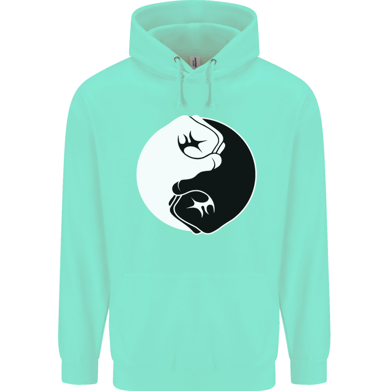 Taekwondo Fighter Mixed Martial Arts MMA Childrens Kids Hoodie Peppermint