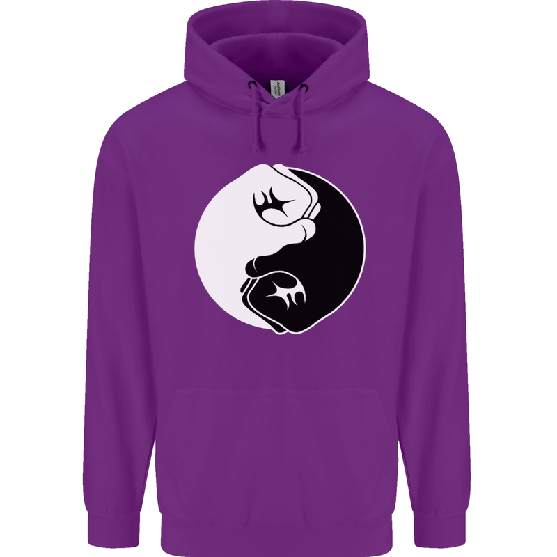 Taekwondo Fighter Mixed Martial Arts MMA Childrens Kids Hoodie Purple