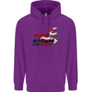 Taekwondo Fighter Mixed Martial Arts MMA Childrens Kids Hoodie Purple