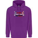 Taekwondo Fighter Mixed Martial Arts MMA Childrens Kids Hoodie Purple
