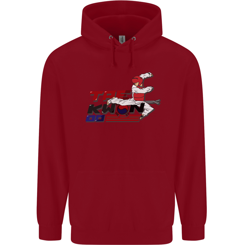 Taekwondo Fighter Mixed Martial Arts MMA Childrens Kids Hoodie Red