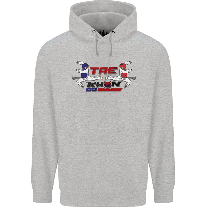 Taekwondo Fighter Mixed Martial Arts MMA Childrens Kids Hoodie Sports Grey
