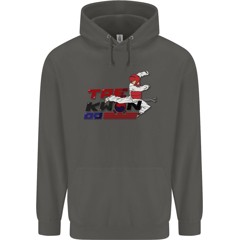 Taekwondo Fighter Mixed Martial Arts MMA Childrens Kids Hoodie Storm Grey