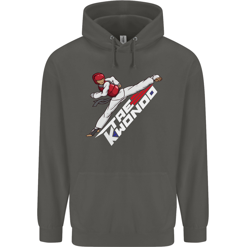 Taekwondo Fighter Mixed Martial Arts MMA Childrens Kids Hoodie Storm Grey