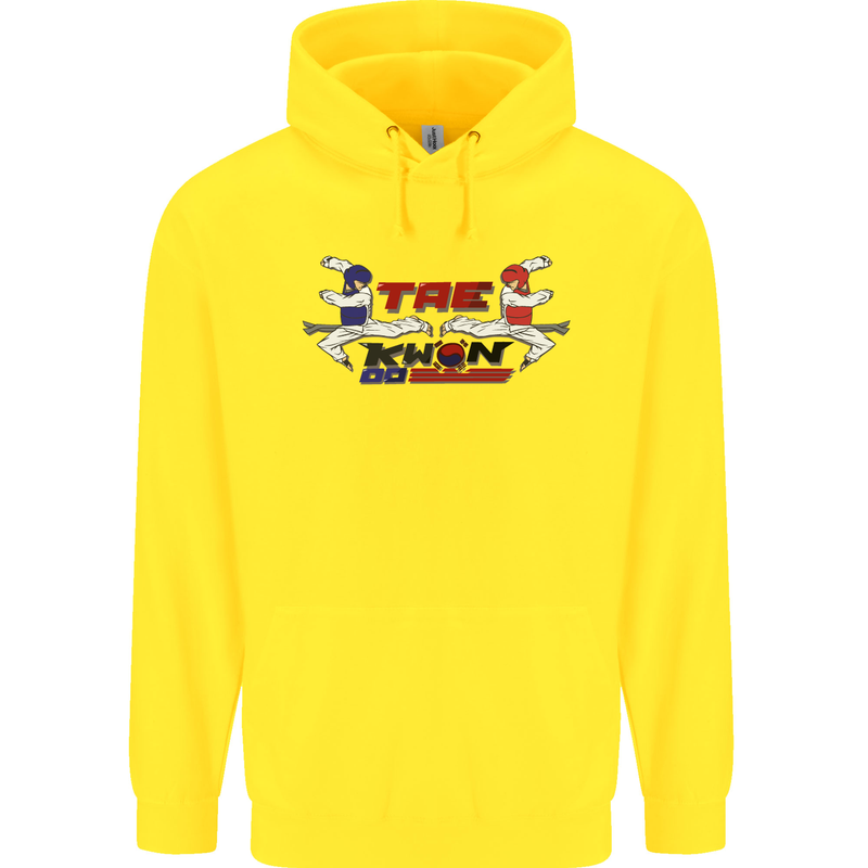 Taekwondo Fighter Mixed Martial Arts MMA Childrens Kids Hoodie Yellow