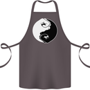 Taekwondo Fighter Mixed Martial Arts MMA Cotton Apron 100% Organic Dark Grey