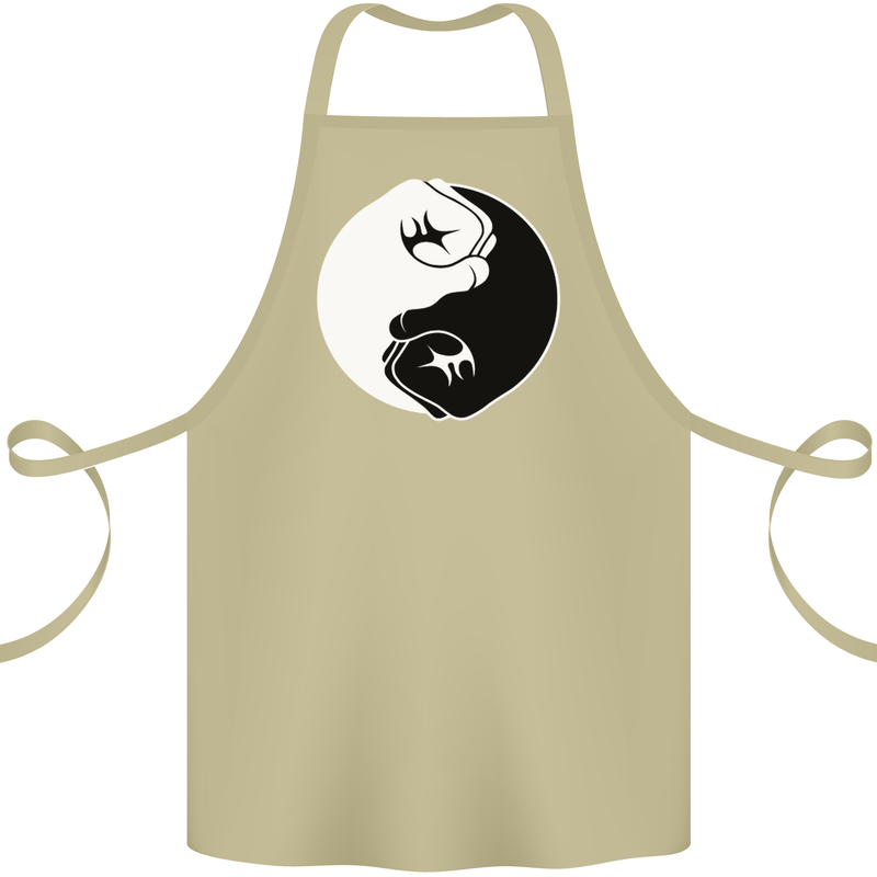 Taekwondo Fighter Mixed Martial Arts MMA Cotton Apron 100% Organic Khaki