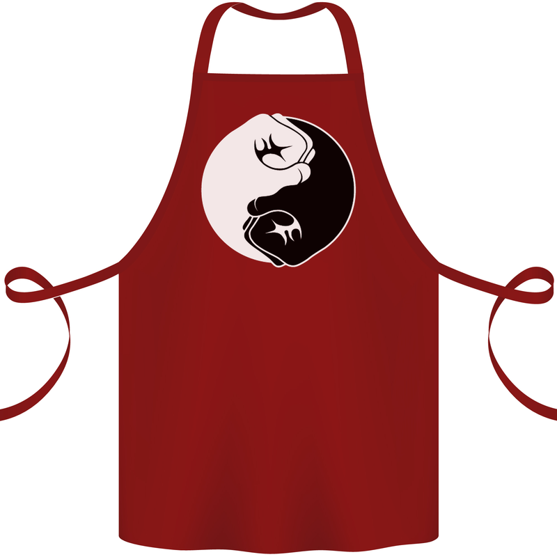 Taekwondo Fighter Mixed Martial Arts MMA Cotton Apron 100% Organic Maroon
