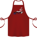 Taekwondo Fighter Mixed Martial Arts MMA Cotton Apron 100% Organic Maroon