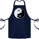 Taekwondo Fighter Mixed Martial Arts MMA Cotton Apron 100% Organic Navy Blue