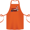 Taekwondo Fighter Mixed Martial Arts MMA Cotton Apron 100% Organic Orange