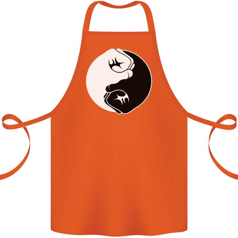 Taekwondo Fighter Mixed Martial Arts MMA Cotton Apron 100% Organic Orange