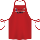 Taekwondo Fighter Mixed Martial Arts MMA Cotton Apron 100% Organic Red
