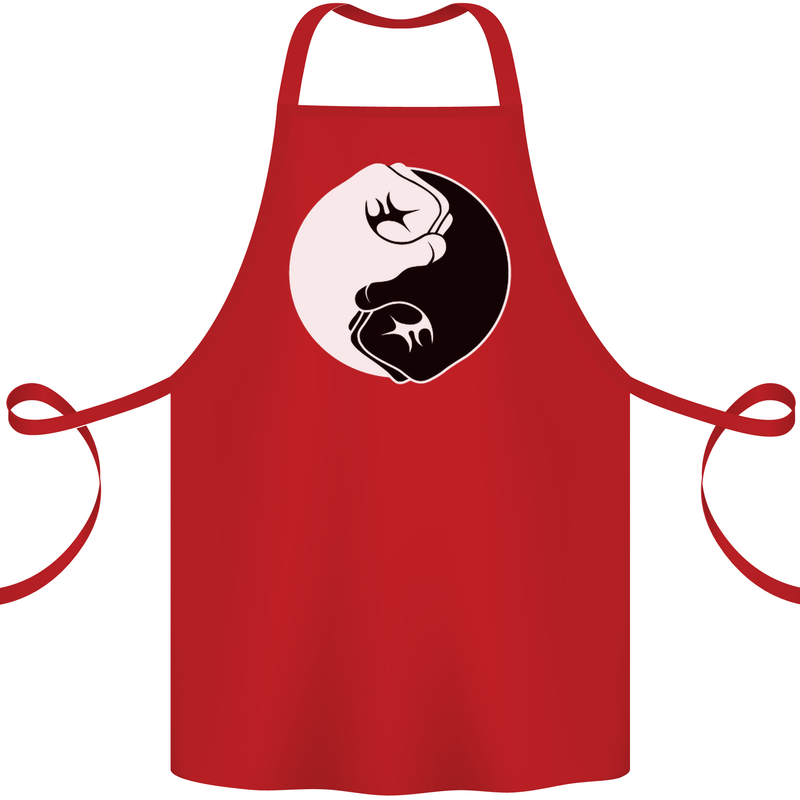 Taekwondo Fighter Mixed Martial Arts MMA Cotton Apron 100% Organic Red