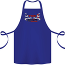 Taekwondo Fighter Mixed Martial Arts MMA Cotton Apron 100% Organic Royal Blue
