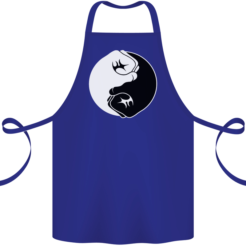 Taekwondo Fighter Mixed Martial Arts MMA Cotton Apron 100% Organic Royal Blue