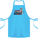 Taekwondo Fighter Mixed Martial Arts MMA Cotton Apron 100% Organic Turquoise