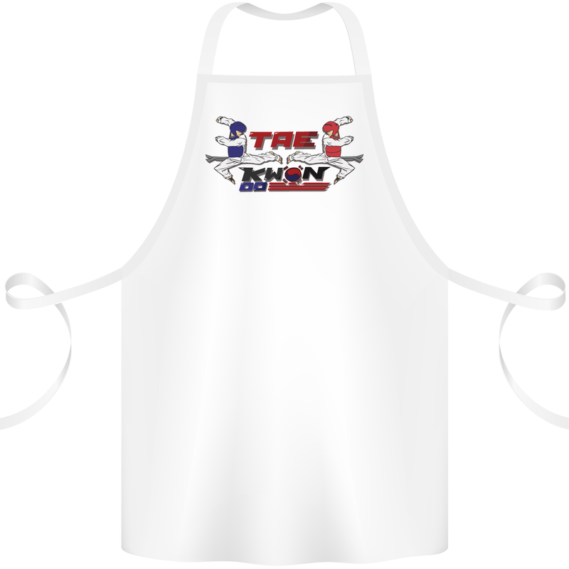 Taekwondo Fighter Mixed Martial Arts MMA Cotton Apron 100% Organic White
