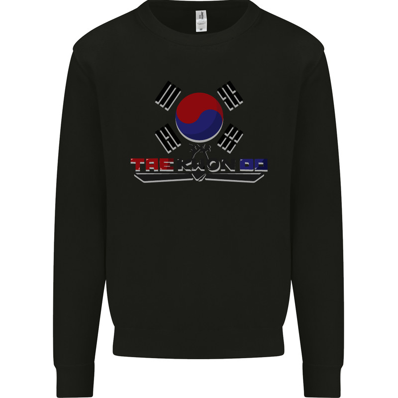 Taekwondo Fighter Mixed Martial Arts MMA Kids Sweatshirt Jumper Black