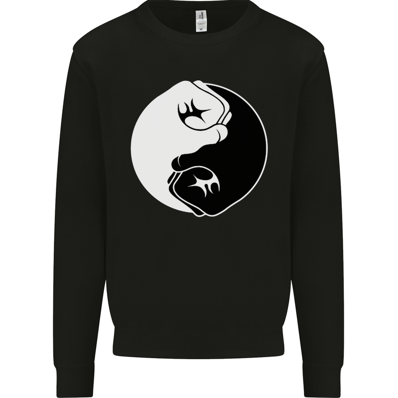Taekwondo Fighter Mixed Martial Arts MMA Kids Sweatshirt Jumper Black