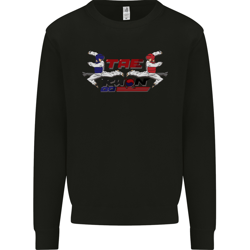 Taekwondo Fighter Mixed Martial Arts MMA Kids Sweatshirt Jumper Black
