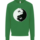 Taekwondo Fighter Mixed Martial Arts MMA Kids Sweatshirt Jumper Irish Green