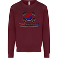 Taekwondo Fighter Mixed Martial Arts MMA Kids Sweatshirt Jumper Maroon