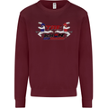 Taekwondo Fighter Mixed Martial Arts MMA Kids Sweatshirt Jumper Maroon