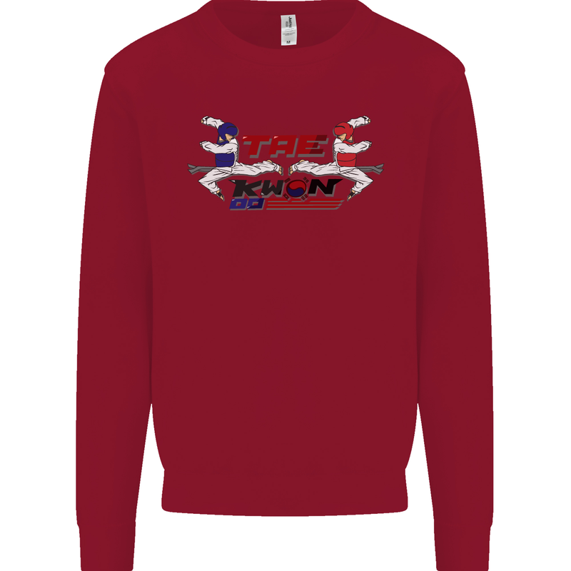 Taekwondo Fighter Mixed Martial Arts MMA Kids Sweatshirt Jumper Red