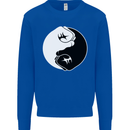 Taekwondo Fighter Mixed Martial Arts MMA Kids Sweatshirt Jumper Royal Blue