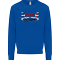 Taekwondo Fighter Mixed Martial Arts MMA Kids Sweatshirt Jumper Royal Blue