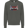 Taekwondo Fighter Mixed Martial Arts MMA Kids Sweatshirt Jumper Storm Grey