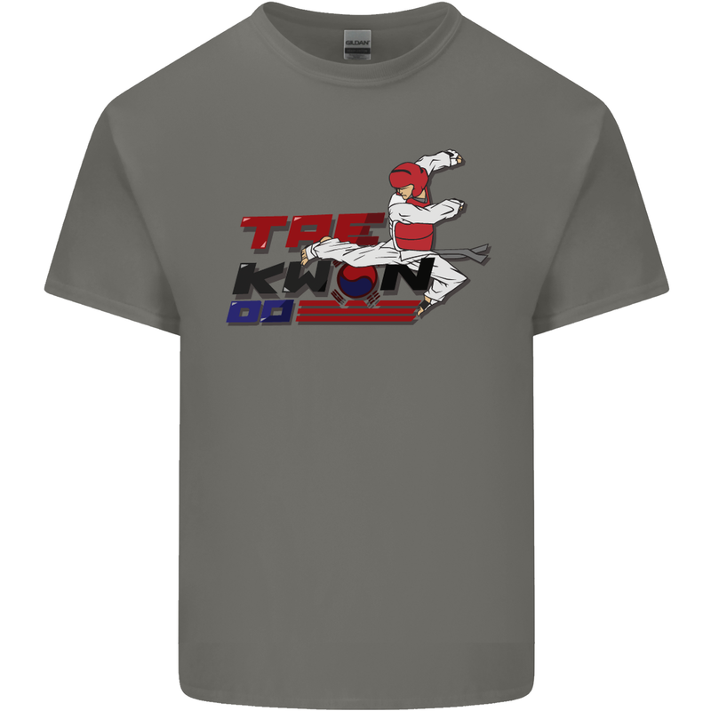 Taekwondo Fighter Mixed Martial Arts MMA Kids T-Shirt Childrens Charcoal