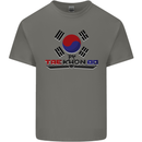 Taekwondo Fighter Mixed Martial Arts MMA Kids T-Shirt Childrens Charcoal