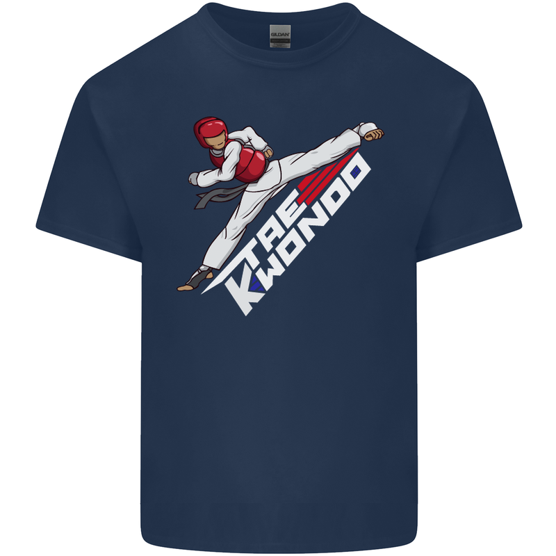 Taekwondo Fighter Mixed Martial Arts MMA Kids T-Shirt Childrens Navy Blue