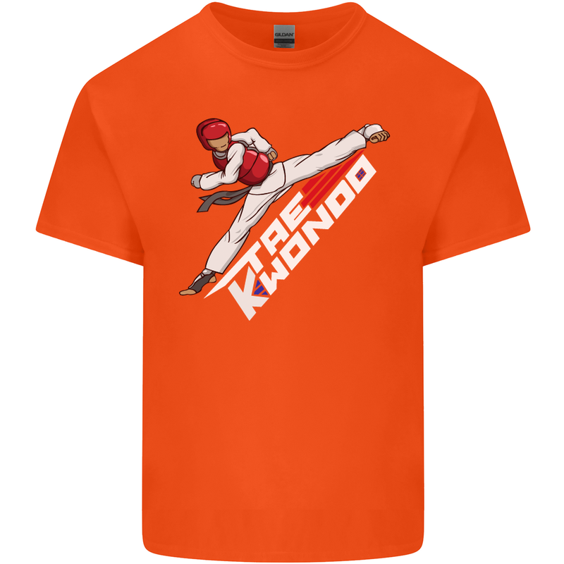 Taekwondo Fighter Mixed Martial Arts MMA Kids T-Shirt Childrens Orange