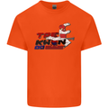 Taekwondo Fighter Mixed Martial Arts MMA Kids T-Shirt Childrens Orange