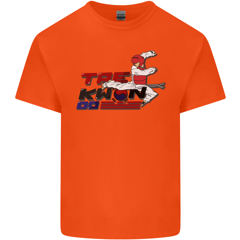 Taekwondo Fighter Mixed Martial Arts MMA Kids T-Shirt Childrens Orange