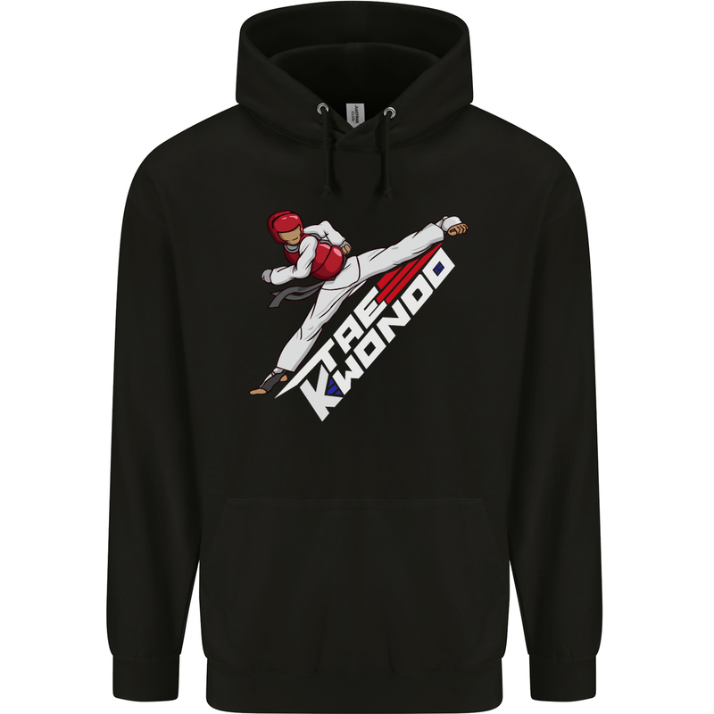 Taekwondo Fighter Mixed Martial Arts MMA Mens 80% Cotton Hoodie Black