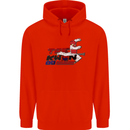 Taekwondo Fighter Mixed Martial Arts MMA Mens 80% Cotton Hoodie Bright Red