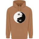 Taekwondo Fighter Mixed Martial Arts MMA Mens 80% Cotton Hoodie Caramel Latte