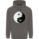 Taekwondo Fighter Mixed Martial Arts MMA Mens 80% Cotton Hoodie Charcoal