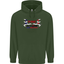 Taekwondo Fighter Mixed Martial Arts MMA Mens 80% Cotton Hoodie Forest Green