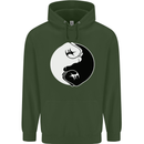 Taekwondo Fighter Mixed Martial Arts MMA Mens 80% Cotton Hoodie Forest Green