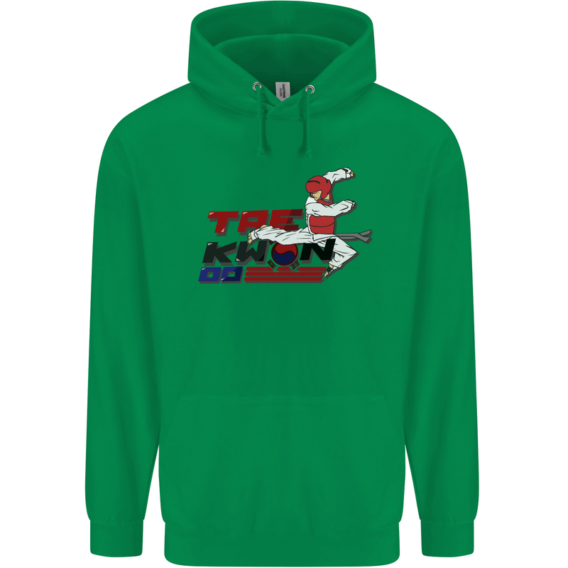 Taekwondo Fighter Mixed Martial Arts MMA Mens 80% Cotton Hoodie Irish Green