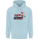 Taekwondo Fighter Mixed Martial Arts MMA Mens 80% Cotton Hoodie Light Blue