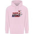 Taekwondo Fighter Mixed Martial Arts MMA Mens 80% Cotton Hoodie Light Pink