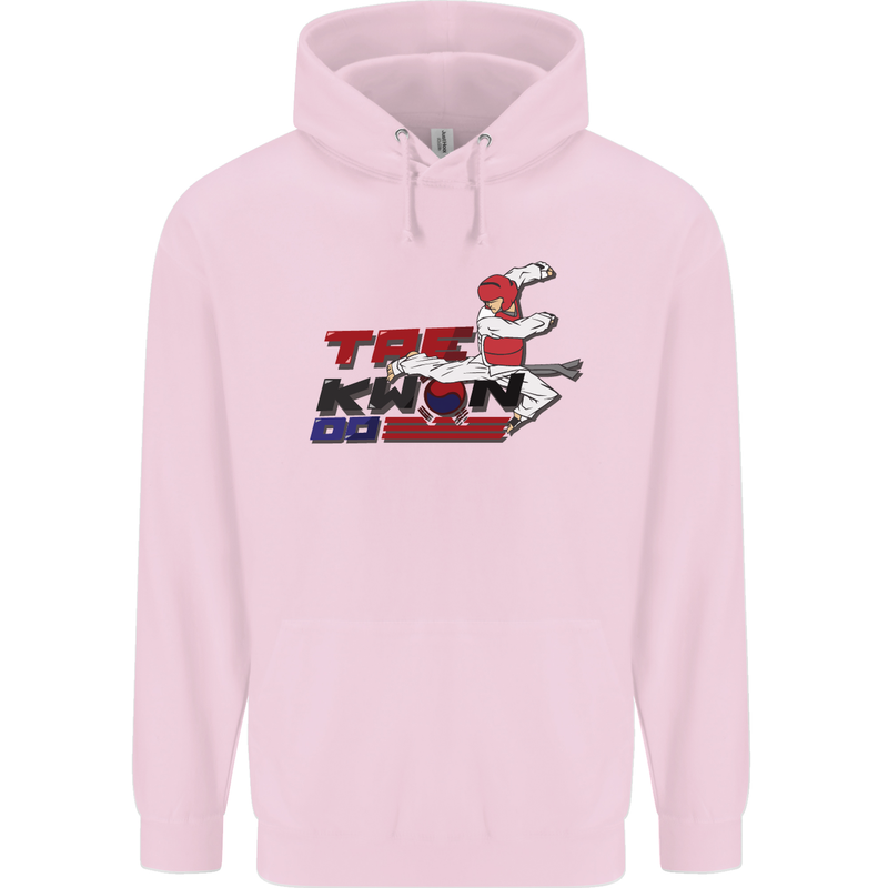 Taekwondo Fighter Mixed Martial Arts MMA Mens 80% Cotton Hoodie Light Pink