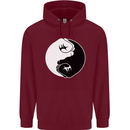 Taekwondo Fighter Mixed Martial Arts MMA Mens 80% Cotton Hoodie Maroon